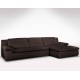 Canapé d'angle grande méridienne en cuir marron - haut de gamme Italien Glamour Verysofa