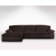 Canapé d'angle grande méridienne en cuir marron - haut de gamme Italien Glamour Verysofa