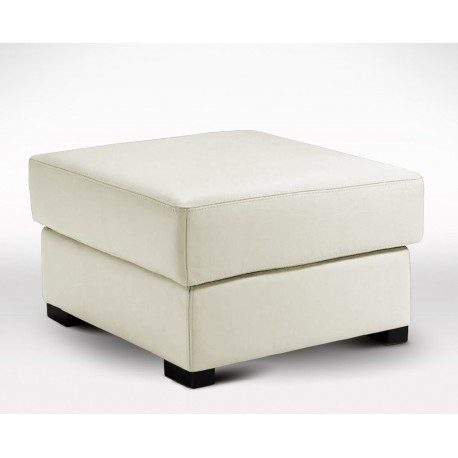 Pouf en cuir 60 x 60 cm