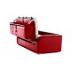Canapé convertible rapido couchage quotidien cuir rouge
