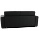 Canapé convertible rapido couchage quotidien cuir noir