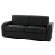 Canapé convertible rapido couchage quotidien cuir noir