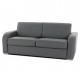 Canapé convertible quotidien cuir gris
