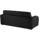 Canapé convertible rapido 3 places microfibre noire