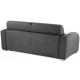 Canapé convertible 3 places tissu gris foncé