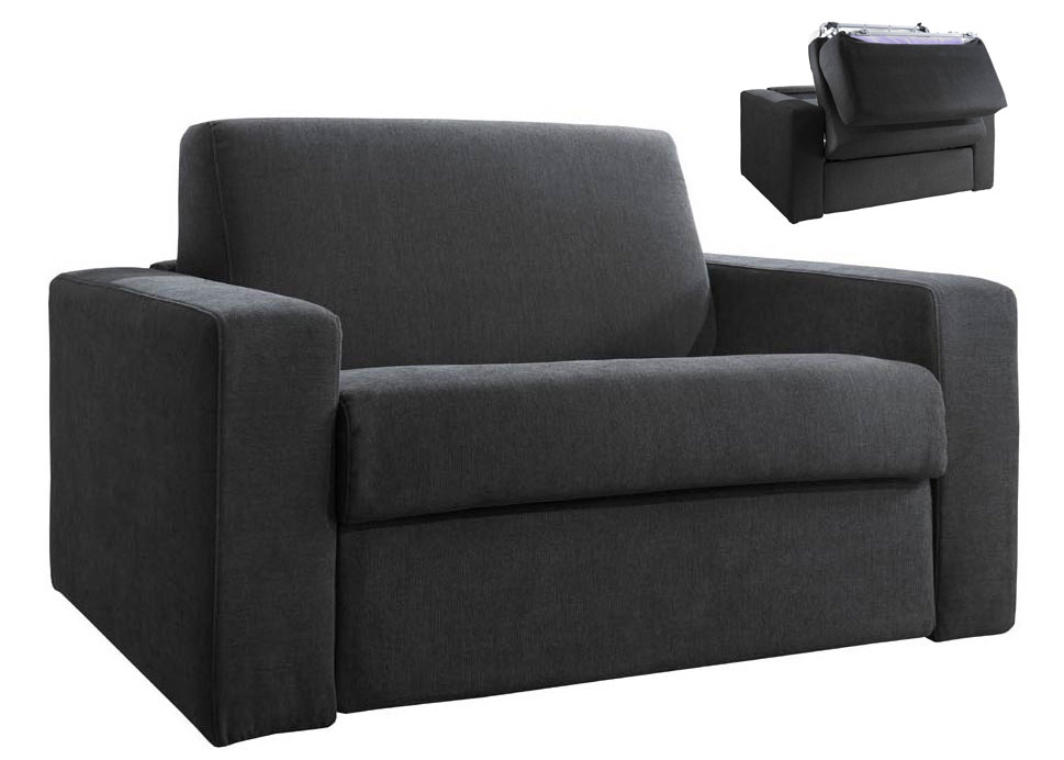 Fauteuil convertible 1 place tissu